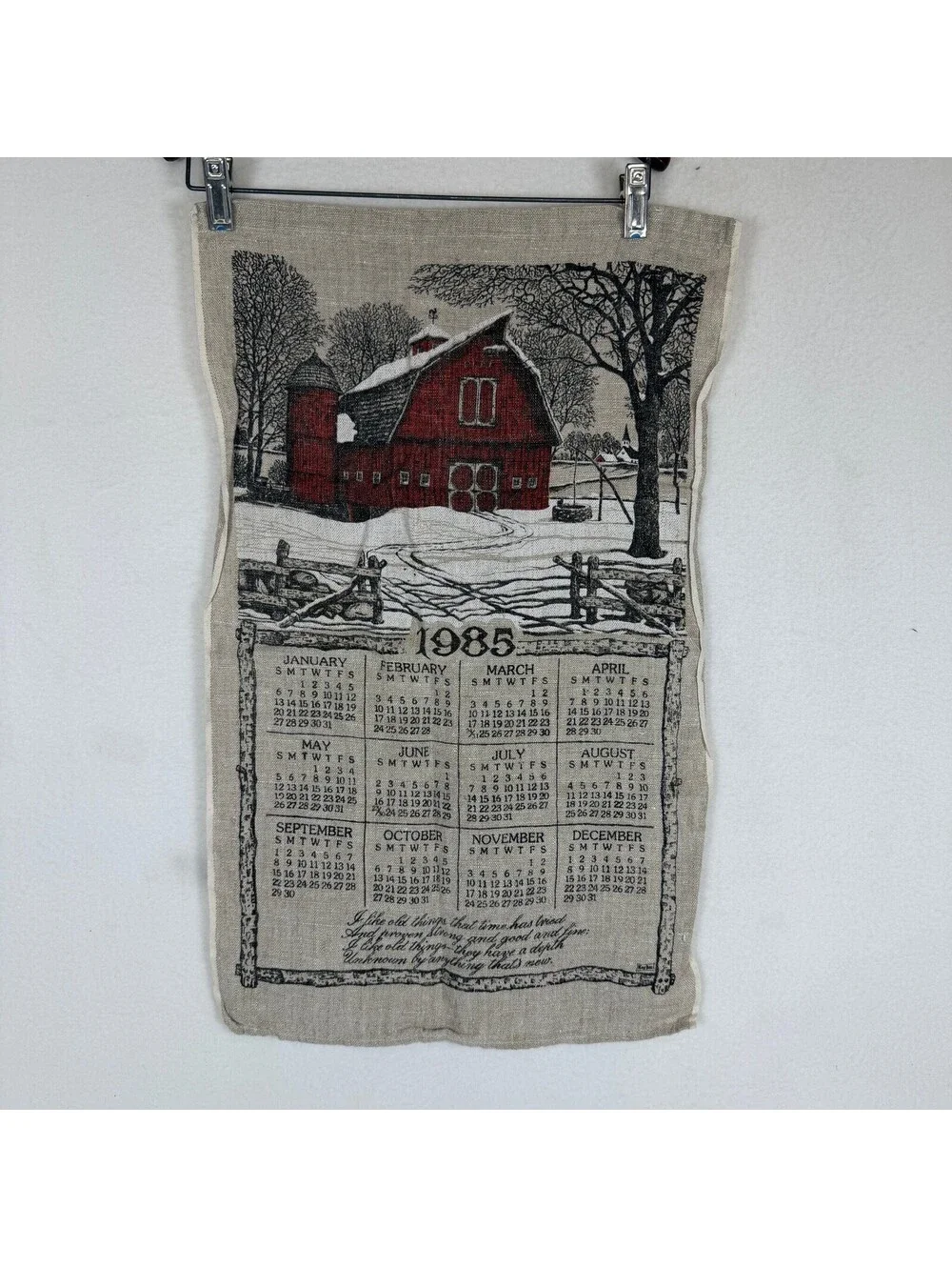 Lot of 18 Vintage Kay Dee Designs Linen Calendar Tea Towels 1980-2002 Collectibl